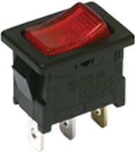 DA102J3RS215QF8, Rocker Switches SPST 16A ON-OFF RED