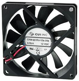 CFM-8020V-226-300-20, DC Fans 24Vdc 1.01W 29CFM DC Axial 80x20mm TS