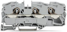 2016-1301, 3-пров. проходная клемма, 0,5 - 16 (25) мм2, Ex e II, серая