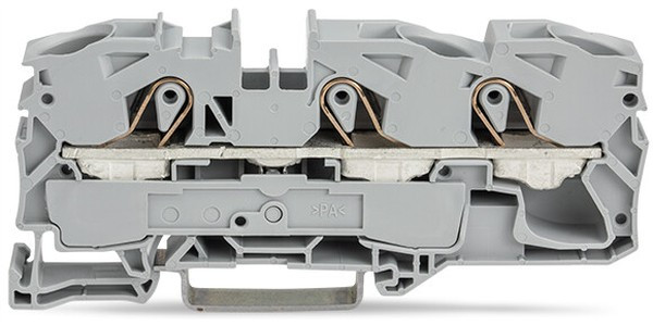 2016-1301, 3-пров. проходная клемма, 0,5 - 16 (25) мм2, Ex e II, серая