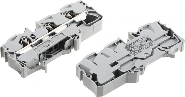 2016-1301, 3-пров. проходная клемма, 0,5 - 16 (25) мм2, Ex e II, серая