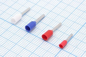 Наконечник штыревой втулочный изолированный (8мм) синий 0.75мм²LT007508; Q-2599 клемма нак/каб 1,2x 8\1,5\S 0,75\обж\глб\LT007508\