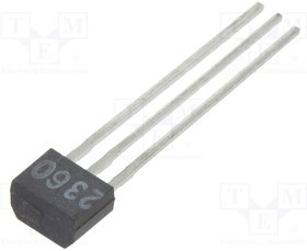NTE2360, Транзистор: PNP, биполярный, BRT, 50В, 0,1А, 0,3Вт, TO92, R1: 47кОм