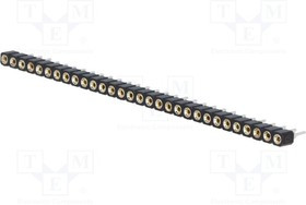 DS1002-01-1X30V13, Гнездо, IDC, "мама", PIN 30, прямой,цанговые контакты, 2,54мм, THT