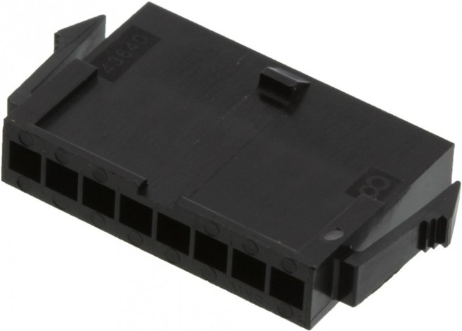 43640-0800, Корпус разъема, Micro-Fit 3.0 43640, Штекер, 8 вывод(-ов), 3 мм
