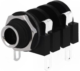 ACJM-MHS, Phone Connectors 1/4"jack Plstc hous W/Metal inserT