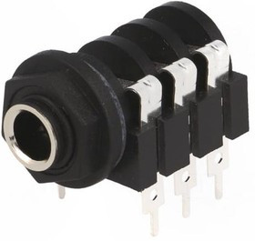 ACJS-PC, Гнездо, Jack 6,35мм, "мама", stereo, с двойным выключателем ACJS-PC, Гнездо, Jack 6,35мм, "мама", stereo, с двойным выключателем