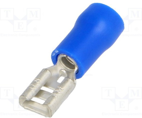 BM 00248, Наконечник: плоский, 4,8мм, 0,8мм, "мама", 1,5-2,5мм2, обжим, синий