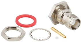 122400, RF Connectors / Coaxial Connectors TNC BULKHEAD SOLDER JACK .085 SEMI-RIGID