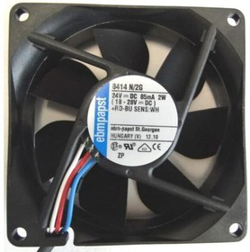 8412N/2G, 8400 N Series Axial Fan, 12 V dc, DC Operation, 69m³/h, 2W, 167mA Max, 80 x 80 x 25mm 8412N/2G, 8400 N Series Axial Fan, 12 V dc, DC Operation, 69m³/h, 2W, 167mA Max, 80 x 80 x 25mm