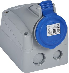 Розетка накладная - P17 Tempra Pro - IP 44 - 200/250 В - 16 A - 2К+З 555154