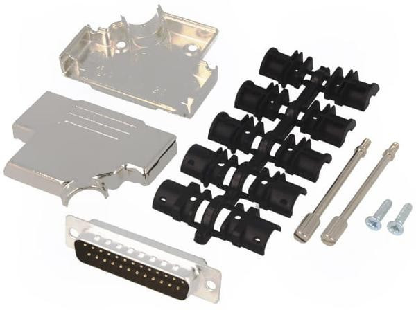 D45ZK25-DBP-K, Разъем D-Sub; PIN: 25; вилка; "папа"; пайка; на пр