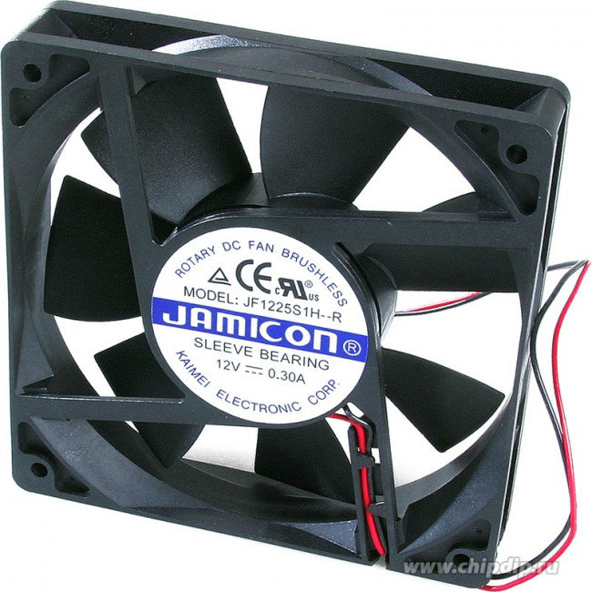 JF1225S1H-R, вентилятор 12В 120х120х25мм подшипник скольжения