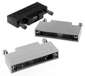 10350-32J0-006, D-Sub Backshells 50P PLASTIC SHELL BLACK MINI D-RIB