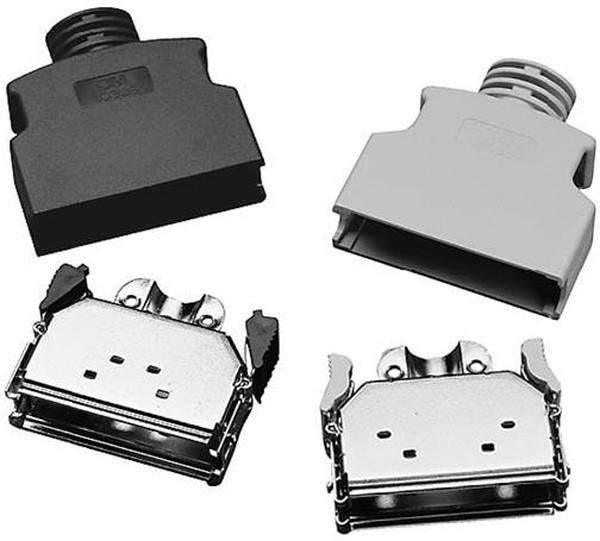 10350-32J0-006, D-Sub Backshells 50P PLASTIC SHELL BLACK MINI D-RIB