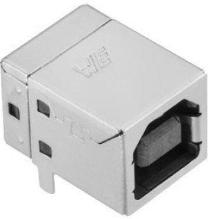 61410416121R, Разъем USB, USB Типа B, USB 2.0, Гнездо, 4 вывод(-ов), Монтаж в Сквозное Отверстие, Прямой Угол 61410416121R, Разъем USB, USB Типа B, USB 2.0, Гнездо, 4 вывод(-ов), Монтаж в Сквозное Отверстие, Прямой Угол