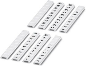0810863:0001, LGS:UNGERADE ZAHLEN 1-19, ZBF 5 Zack Marker Strip Flat for use with Terminal Block Width 5 mm