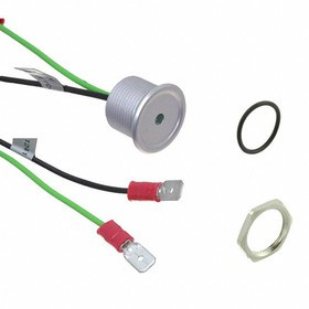 1241.3034.M, Industrial Panel Mount Indicators / Switch Indicators 16mm Grn LED ill ind Piezo Aluminum body