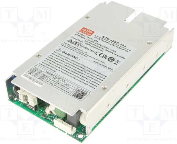 NTS-400P-224, Преобразователь: DC/AC; 400Вт; Uвых: 230ВAC; 20-33ВDC; Pпик: 800Вт