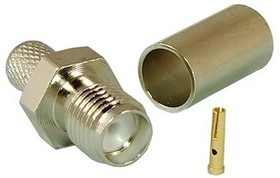 SMA-C58J, Разъём высокочастотный, гнездо SMA обжим на кабель RG58