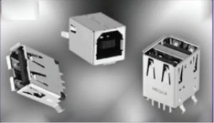 KUSBVX-BS1N-B30, USB Connectors VERT USB B-TYPE RECEPTACLE