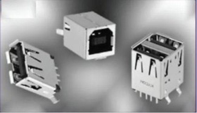 KUSBVX-BS1N-B30, USB Connectors VERT USB B-TYPE RECEPTACLE
