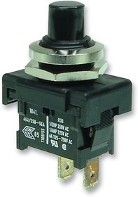 1841.1201-01, Кнопочный переключатель, 1840, 12 мм, SPST-NO, Круглый, Черный