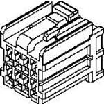 0640021215, Conn Housing F 12 POS 2.5mm Crimp ST Cable Mount Gray Bag