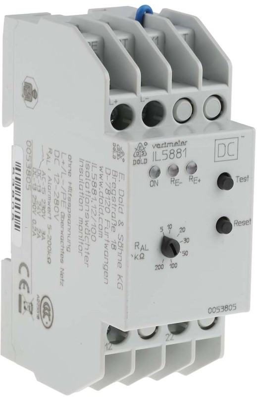 IL5881.12/100 DC12-280V 5-200kOHM, Voltage Monitoring Relay, DPDT, DIN Rail