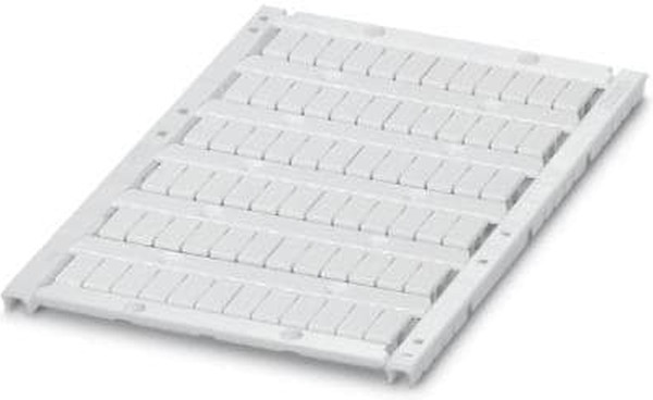 Маркировка для клеммных модулей UCT-TM 5 для клемм 5,2mm, 72 элемента, PC, белая Маркировка для клеммных модулей UCT-TM 5 для клемм 5,2mm, 72 элемента, PC, белая