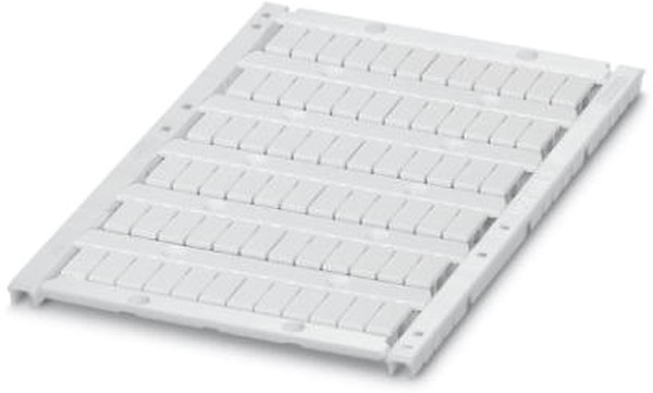 Маркировка для клеммных модулей UCT-TM 5 для клемм 5,2mm, 72 элемента, PC, белая Маркировка для клеммных модулей UCT-TM 5 для клемм 5,2mm, 72 элемента, PC, белая