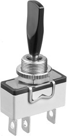 639H/2+U282, Toggle Switch, Panel Mount, On-Off-On, SPDT, Solder Lug Terminal, 250V ac