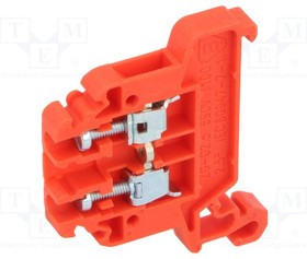 ZG-G2.5-RD, Соединитель: на рейку, 0,5-2,5мм2, Кол-во полюс: 1, клеммы: 2, TS35