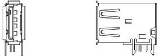 73725-0110BLF, Conn USB 2.0 Type A RCP 4 POS Solder RA Thru-Hole 4 Terminal 1 Port Automotive Tube 73725-0110BLF, Conn USB 2.0 Type A RCP 4 POS Solder RA Thru-Hole 4 Terminal 1 Port Automotive Tube