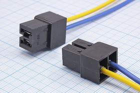 Кожух клемный для 2-х гнезд размером 6.4x0.8мм, с 2 гибкими выводмиа; №11157 клеммн кожух 2-гн 6,4x0,8\\2L \\\