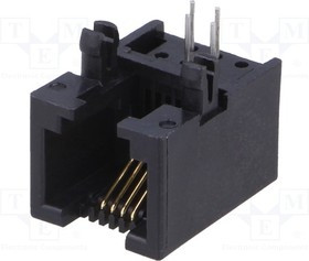 54601-906002WPLF, Гнездо, RJ11, PIN: 4, Кат: 3, не экранированный, позолота, Конф: 6p4c