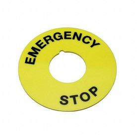 704.963.6, Switch Hardware 60mm legend Plate STOP 704.963.6, Switch Hardware 60mm legend Plate STOP