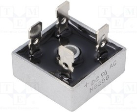MB258, Диодный мост: однофазный, Urmax: 800В, If: 25А, Ifsm: 400А, MB-25