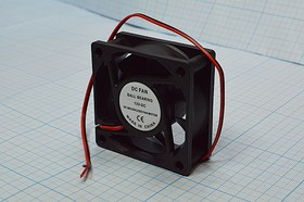 Вентилятор постоянного тока 12 Вольт, 60x60x25мм, шариковый подшипник, 4500об/мин, ВН360 вент 60x60x