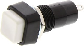 PBS-001B-1, Push Button Switch, Momentary, Panel Mount, 12mm Cutout, SPST, 125/250V ac