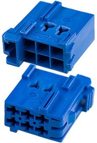 1-965640-1, Timer Connectors 6 контактов шаг 5мм синий