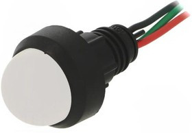 LRG-D20-230ACWK, Индикат.лампа: LED, выпуклый, 230ВAC, Отв: d13мм, IP40, пластик