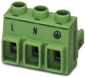 1723719, Pluggable Terminal Blocks 3 Pos 7.62mm pitch Plug 24-12 AWG Screw