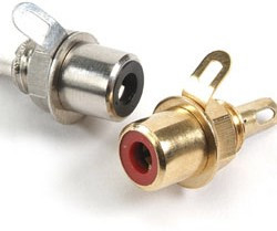 432-0500, RCA Phono Connectors GOLD RED
