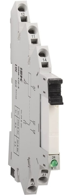 IEK ONI Реле интерфейсное ORM 3 1NO+1NC 24В DC