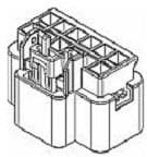 15326110, Automotive Connectors 12P FEM BLK CONN GT 280 SERIES 25AMPS