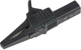 BU-65-0, Crocodile Clip, Steel Contact, 30A, Black