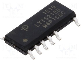 LYT5218D, IC: PMIC; AC/DC switcher,контроллер LED; 90?308В; Ubr: 650В; SO16B
