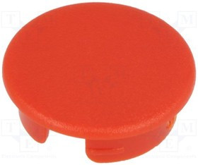 A4110002, Заглушка, ABS, красный, распорным стержнем, Форма: круглая
