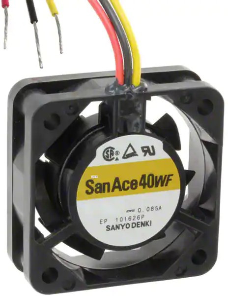 9WF0424H6D01, DC Fans DC Axial Fan, 40x40x20mm, 24VDC, Oil Proof, Locked Rotor Sensor